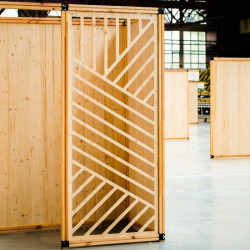 Cloison Bois ajourées obliques au mètre linéaire - Decoroom