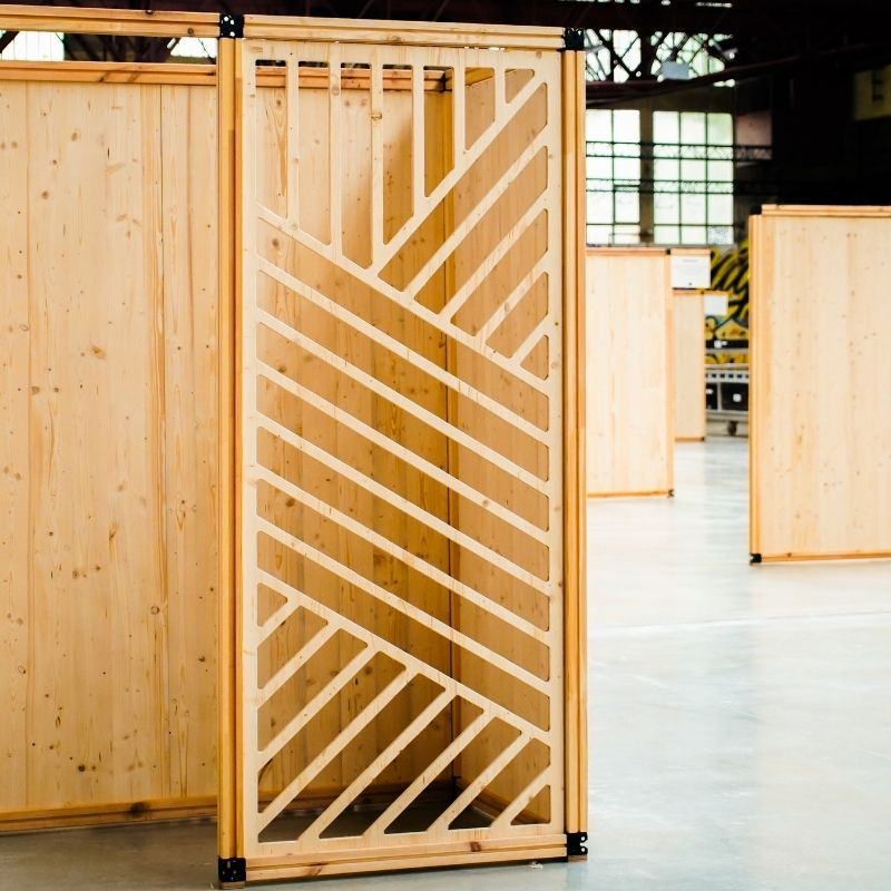 Cloison Bois ajourées obliques au mètre linéaire - Decoroom